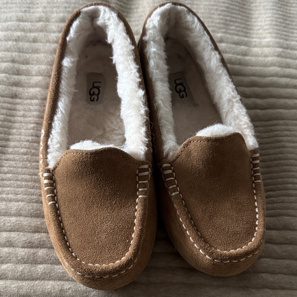 UGG Women’s Ansley Sheepskin Suede Slippers